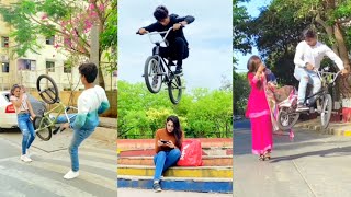 BMX Cycle Stunt  New bmx cycle stunt tik tok video  BMXCycleStunt​ [upl. by Ainocal26]