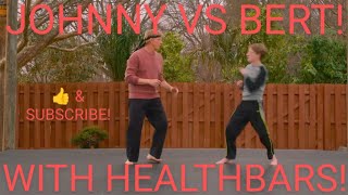 Johnny VS Bert Mini Fight With HealthBars  Cobra Kai S4E3 quotThen Learn Flyquot 2021 [upl. by Thapa]