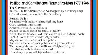 Political and Constitutional phase of Pakistan 1977 1988 [upl. by Cain]