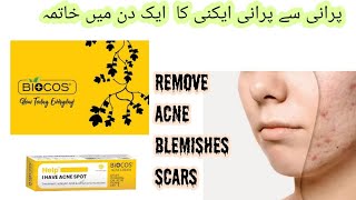 Biocos Acne Cream  Anti Acne Cream  Remove blemishes  Scars in First Application [upl. by Atiuqnahs422]