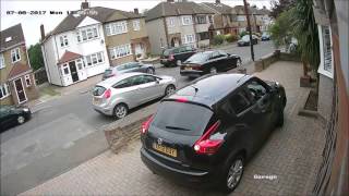 Wife attempts to reverse car from driveway [upl. by Tessy766]