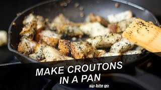 How To Make Croutons On The Stove In A Pan [upl. by Franciscka]