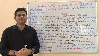 Factors Modifying Drug Action  General Mechanism of Drug Action amp Factors Affecting Drug Action [upl. by Ahsini476]