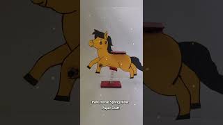 Horse Spring Rider Paper Craft [upl. by Etiam]