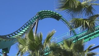 The Riddlers Revenge Offride Six Flags Magic Mountain [upl. by Kinchen]