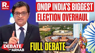 One Nation One Poll Decision Leaves INDI In Tizzy  Debate With Arnab [upl. by Hpesoy]