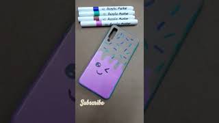 Vlog  1 DIY Painting on mobile cover with ACRYLIC MARKERS 😊😊 [upl. by Cordova]