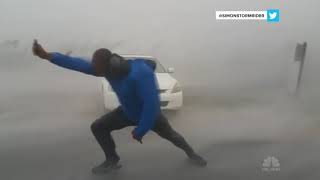 Storm Chaser Battles Hurricane Irma’s Powerful Winds  NBC News [upl. by Kumar278]