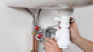 Installer larrivée deau et lévacuation dun lavabo [upl. by Ennyrb]