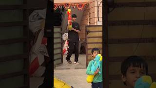 Kiya Holi kheli he yaar piyush or kunali nesouravjoshivlogs shortsfeed holi funny vlog [upl. by Kristof]