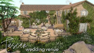 TUSCAN WEDDING VENUE  The Sims 4 My Wedding Stories Speedbuild  NO CC [upl. by Airottiv491]