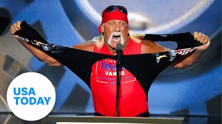 Full speech Hulk Hogan rips his shirt off at 2024 RNC  USA TODAY [upl. by Essinger77]