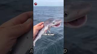 A man found a smiling shark shorts animals [upl. by Eneliak594]