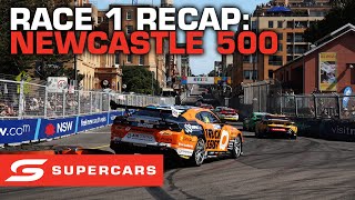 Race 1 Recap  Thrifty Newcastle 500  Supercars 2023 [upl. by Nodnarb]