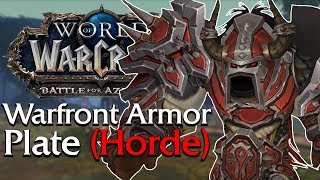 Warfront Armor Plate Tier 13 Horde In Game Preview  World of Warcraft [upl. by Nyrtak]