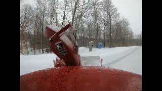 Wheel Horse 522xi and 520Lxi in action blowing and plowing snow in 2022 [upl. by Newg]