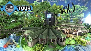 Ark Crystal Isles  Castle Base Design  Explorers Guild Base Tour modded [upl. by Lrat]