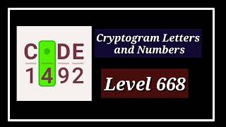 Cryptogram Level 668 Letters and Numbers [upl. by Eibloc12]