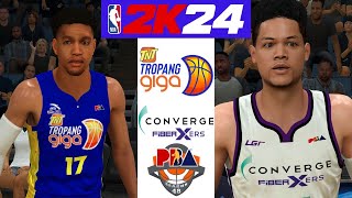 PBA Philippine Cup  Talk n Text Tropang Giga vs Converge Fiberxers  NBA 2K24 Gameplay [upl. by Aicre]