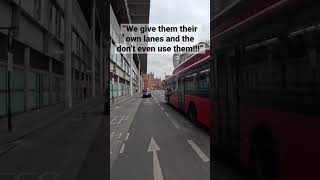 London taxi driver in the cycle lane [upl. by Rubetta]