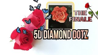 DIAMOND DOTZ 5DRED ROSELAST PART diamondpainting diamonddotz diycrafts [upl. by Nelda]