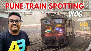 Train Spotting Vlog from Pune 🤩  Spotting Famous Trains of Central Railway 🔥 [upl. by Ahsein]