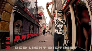 Exploring Amsterdams famous Red Light District During daytime [upl. by Eeniffar]