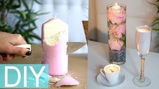 5 IDEE FACILISSIME PER CANDELE DI NATALE FAI DA TE  DIY SCENTED CANDLES HOME MADE [upl. by Howlond437]