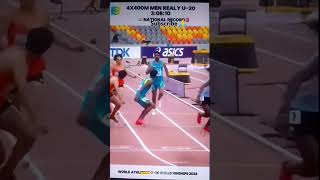 World athletics 4100m relay sorts youtube athletics Olympics [upl. by Dyna]