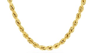 Introducing the semi solid 14 karat gold ￼diamonds cut rope chain by Proclamation Jewelry chains [upl. by Noteek]