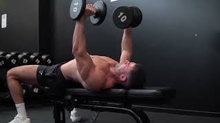 How to do flat dumbbell bench press [upl. by Enimaj]