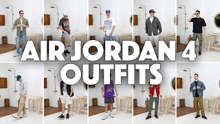 12 Easy Ways to Style Air Jordan 4s  Outfit Ideas [upl. by Spanos316]