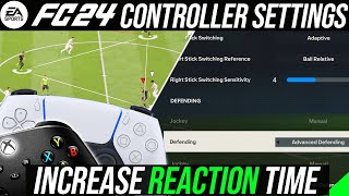 EA FC 24  Best META Controller Settings To INCREASE Reaction Time  Give You An ADVANTAGEWINS [upl. by Zeph328]