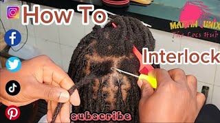 Mastering How to Interlock Dreadlocks as a way of Maintenence [upl. by Bergstrom44]