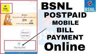 Bsnl Postpaid Bill Online Payment Karna Sikhe  How To Pay Bsnl Postpaid Mobile Bill Online 2022 [upl. by Aleck]