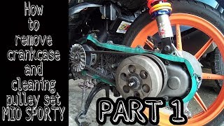 How to remove crankcasecleaning pulley set on mio sporty [upl. by Dietrich]