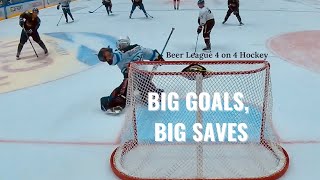 Beer League Hockey Highlights hockey beerleaguehockey goaliesaves [upl. by Aveer]