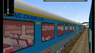 MSTS Indian railways Wdp4 shatabdi AI crossingmpg [upl. by Eillas]