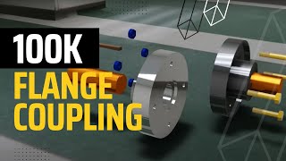 Flanged coupling Assembly Animation HD [upl. by Dora]