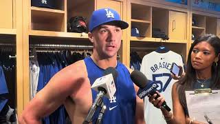 Dodgers P Jack Flaherty talks about making his home debut [upl. by Kamilah]