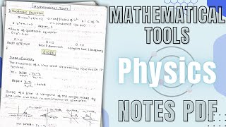 Basic Maths physics  mathematical tool for physics  class 11 physics  freenotespdf [upl. by Lrub]