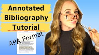 ANNOTATED BIBLIOGRAPHY  APA FORMAT [upl. by Eissehc775]