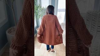 Crop or Not Cardigan Crochet Pattern and tutorial  Easy crochet cardigan worked in one piece flat [upl. by Augusto]