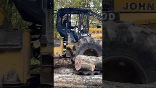 John Deere 640D Skidder out in the woods logging equipment shortsvideo [upl. by Kavanagh]