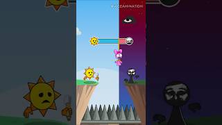 Mr Sun vs Black compete for Pinki  Who will win shorts animation sprunki [upl. by Oznofla]