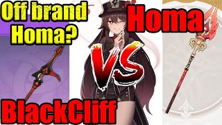 Hu Tao Staff of Homa vs Blackcliff Pole Atk difference The results may surprise you  Genshin Impact [upl. by Cyprio]