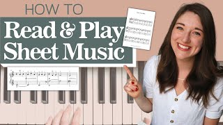 How to Read amp Play Piano SHEET Music STEPBYSTEP Explanation for Beginners [upl. by Touber880]