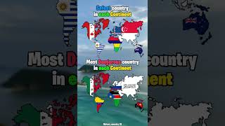 Safest and Most Dangerous country in each Continent [upl. by Danas]