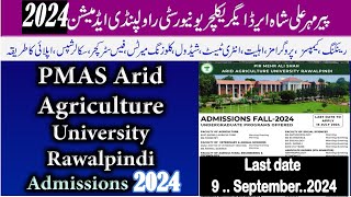 Arid Agriculture University Rawalpindi admission 2024  Arid 2nd admission phase 2024 [upl. by Salot]