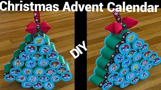 How To Make Christmas Advent Calendar From Paper Towel Toilet Paper Tubes DIY Christmas Countdowns [upl. by Anaer533]